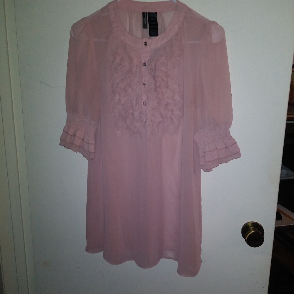 Bisou Bisou Pink chiffon top